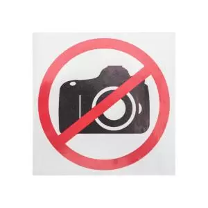 Наклейка запрещающий знак "Фотосъемка запрещена" 150*150мм REXANT